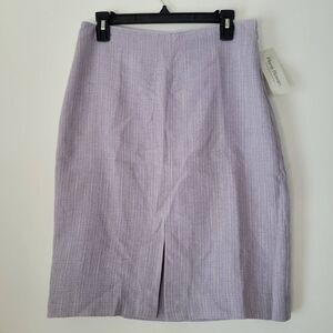 Rena Rowan Textured Lavender Pencil Skirt NWT Women’s 10 Lined Midi Slit Career